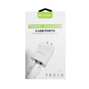 CARGADOR LATOJA TIPO C 2 PUERTOS USB